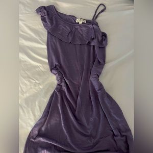 PURPLE FLOWY DRESS